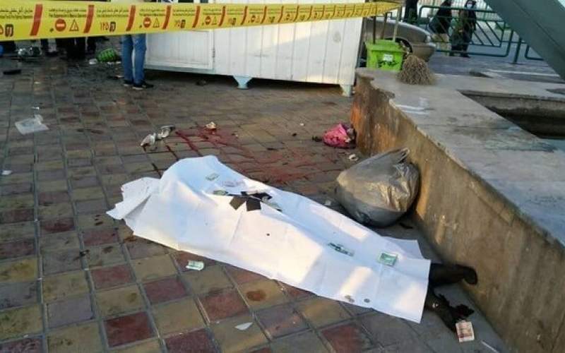 برخورد وانت با پاکبان در حال کار