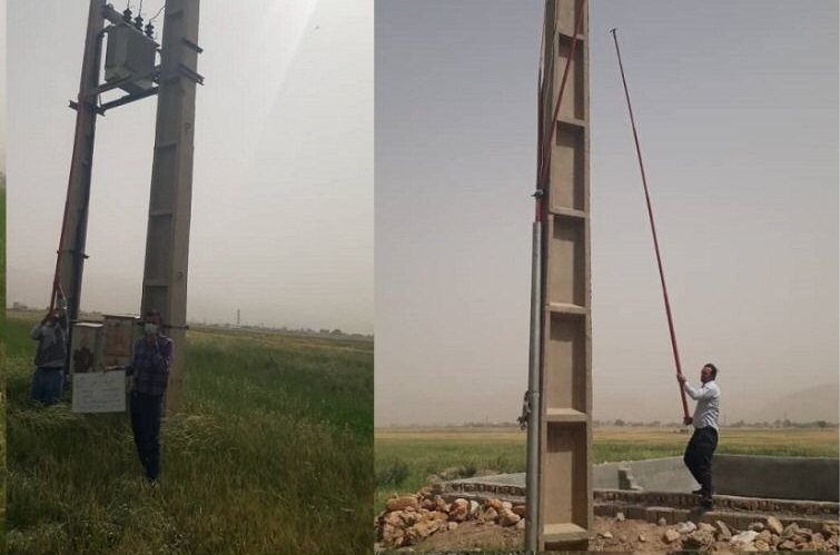 قطع برق ۴ حلقه چاه کشاورزی شهرستان رومشکان