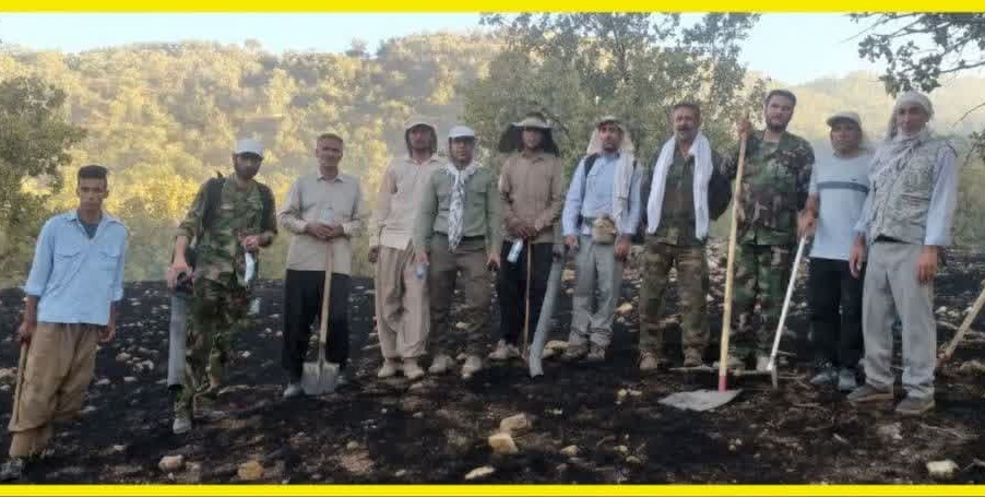 آتش سوزی منطقه انبارته ( سمت بابا بزرگ ) شب گذشته اطفاء شد